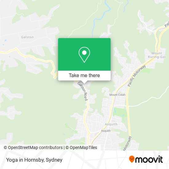 Yoga in Hornsby map