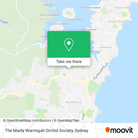 The Manly Warringah Orchid Society map