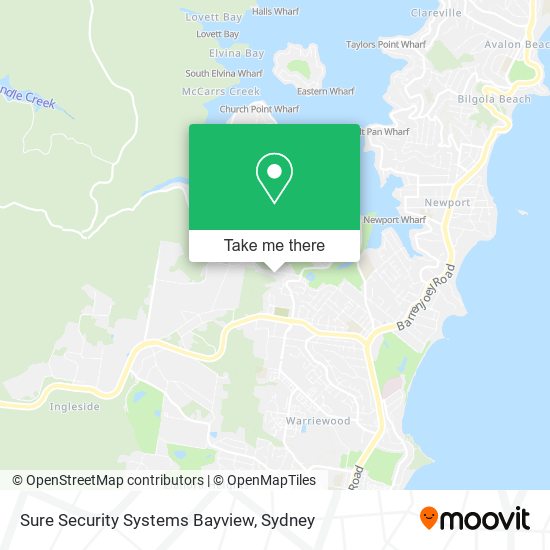 Mapa Sure Security Systems Bayview