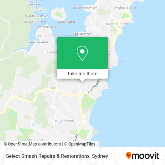 Mapa Select Smash Repairs & Restorations