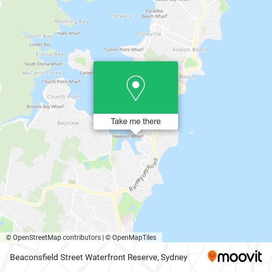 Beaconsfield Street Waterfront Reserve map