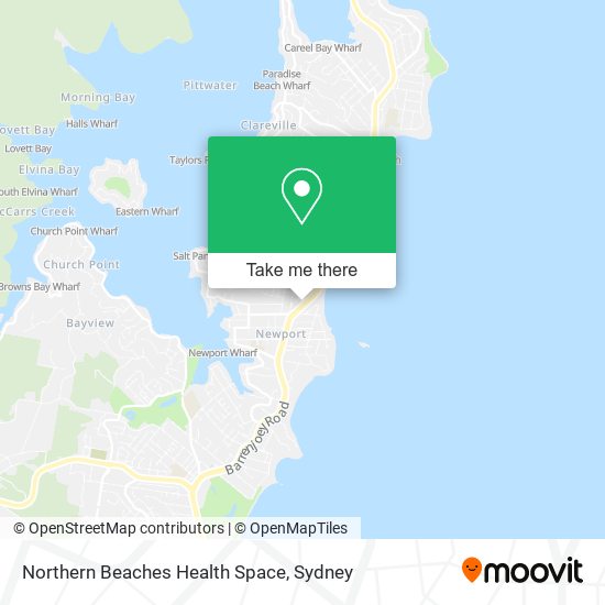 Northern Beaches Health Space map