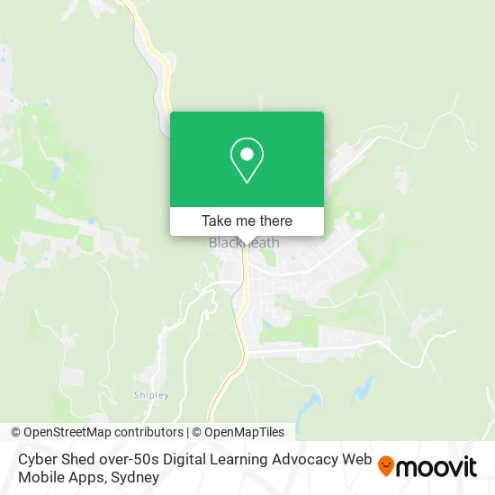 Cyber Shed over-50s Digital Learning Advocacy Web Mobile Apps map