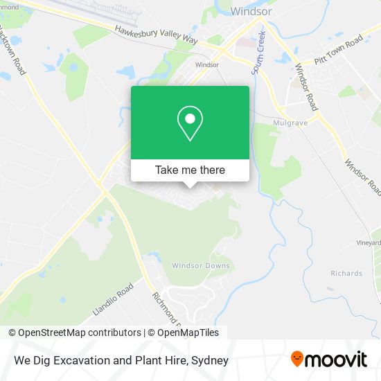 We Dig Excavation and Plant Hire map