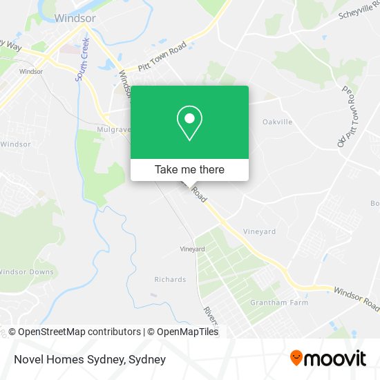 Mapa Novel Homes Sydney