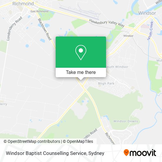 Mapa Windsor Baptist Counselling Service