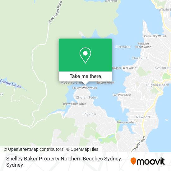 Shelley Baker Property Northern Beaches Sydney map