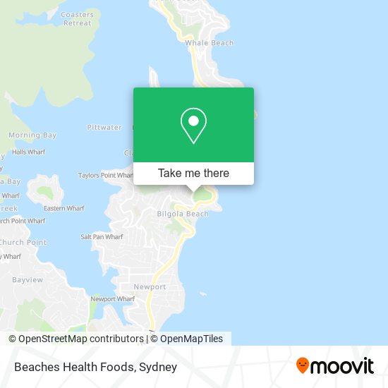 Beaches Health Foods map