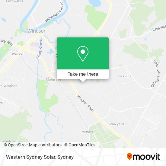 Mapa Western Sydney Solar