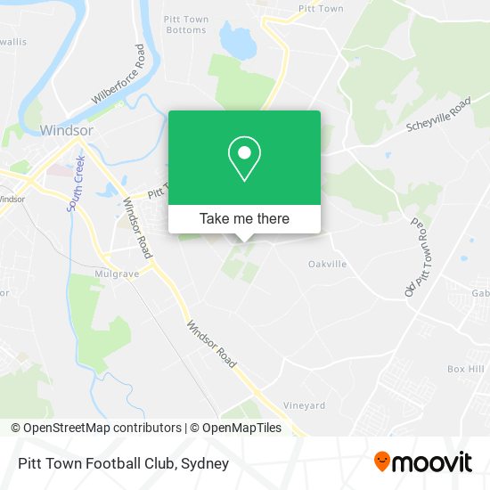 Pitt Town Football Club map