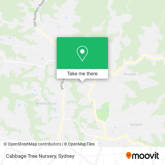 Cabbage Tree Nursery map