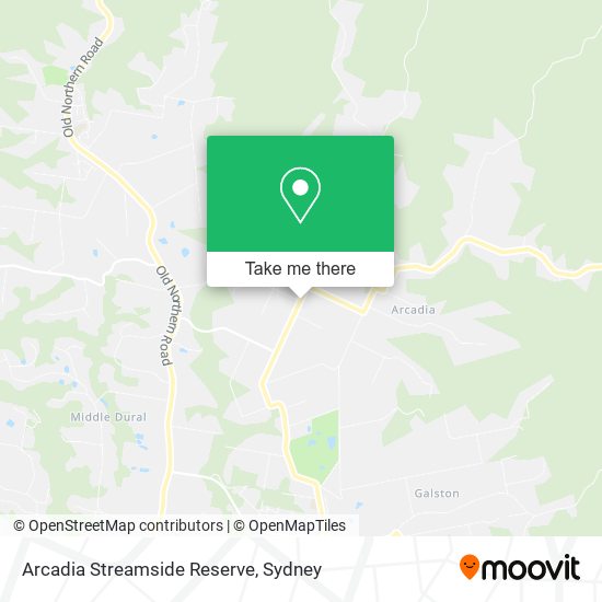 Mapa Arcadia Streamside Reserve