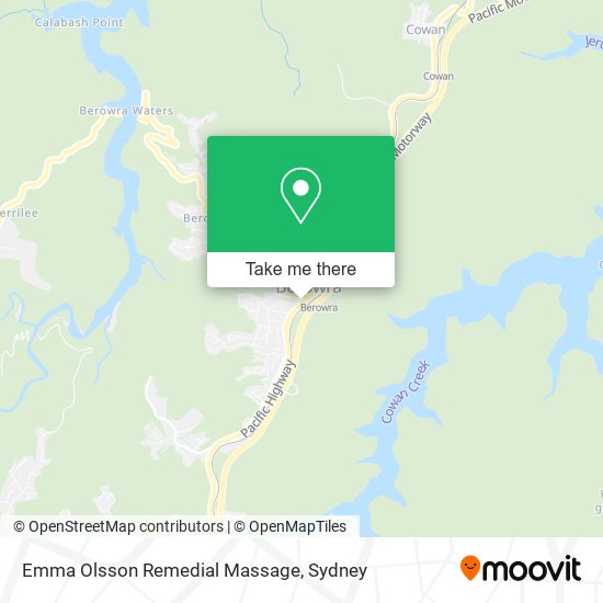 Emma Olsson Remedial Massage map