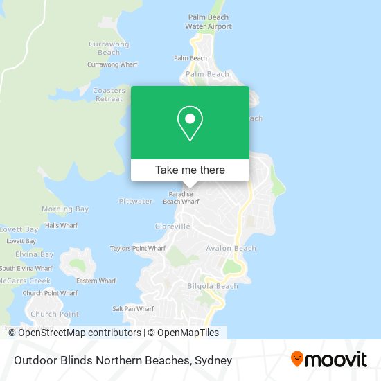 Mapa Outdoor Blinds Northern Beaches