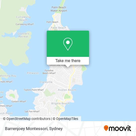 Mapa Barrenjoey Montessori