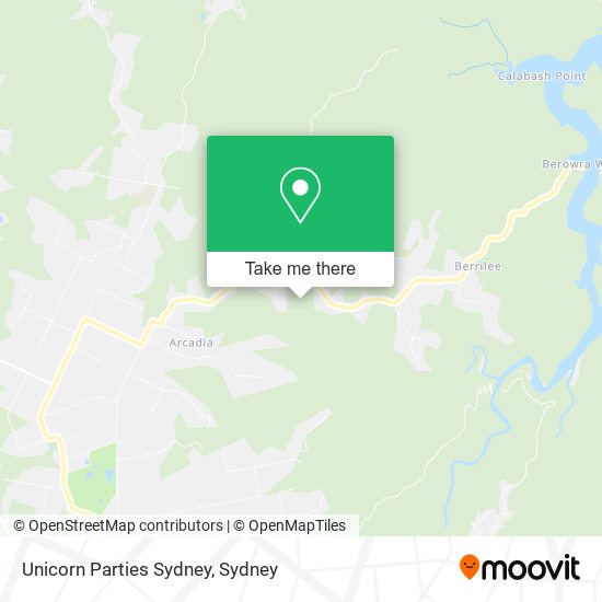 Unicorn Parties Sydney map