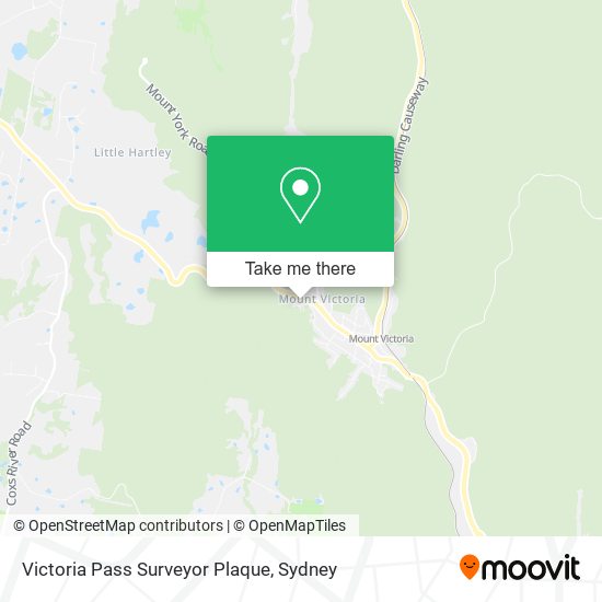 Victoria Pass Surveyor Plaque map