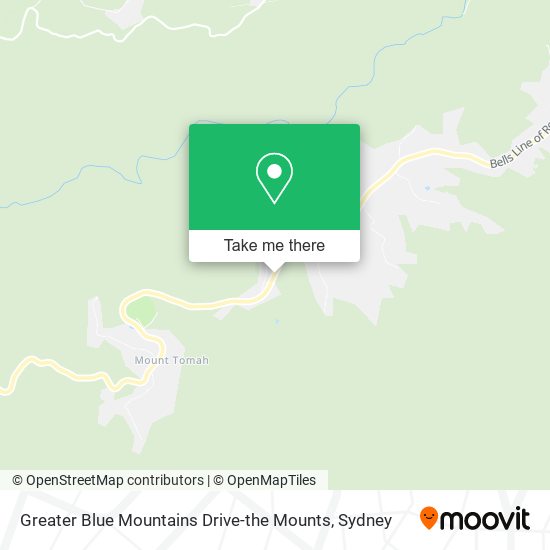 Mapa Greater Blue Mountains Drive-the Mounts