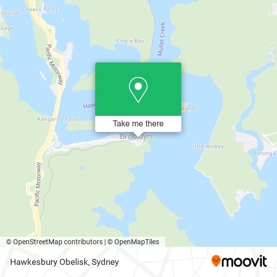 Hawkesbury Obelisk map