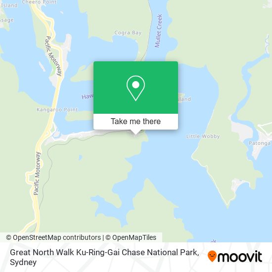 Great North Walk Ku-Ring-Gai Chase National Park map
