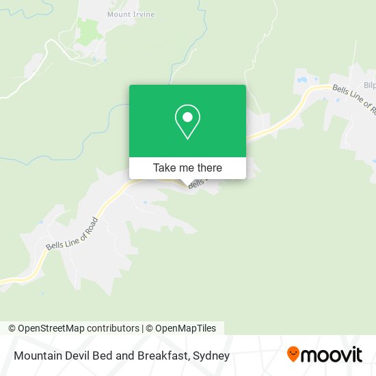 Mountain Devil Bed and Breakfast map