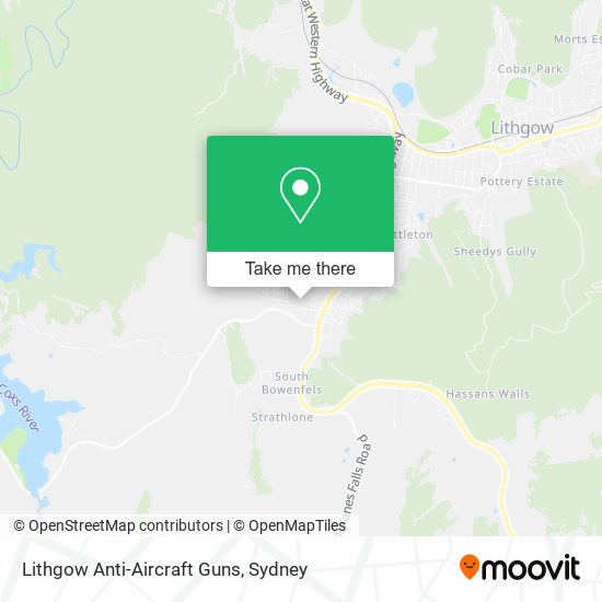 Lithgow Anti-Aircraft Guns map