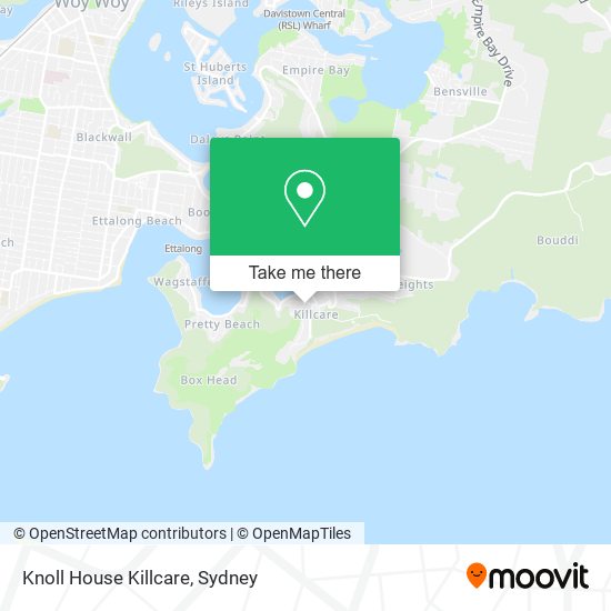 Knoll House Killcare map