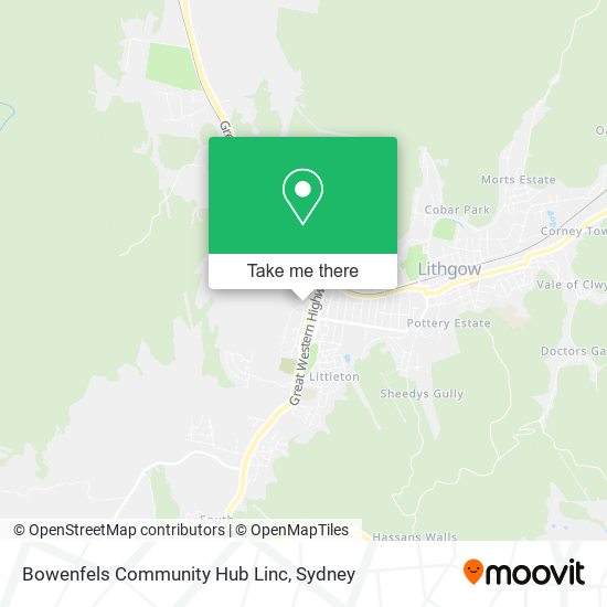 Mapa Bowenfels Community Hub Linc