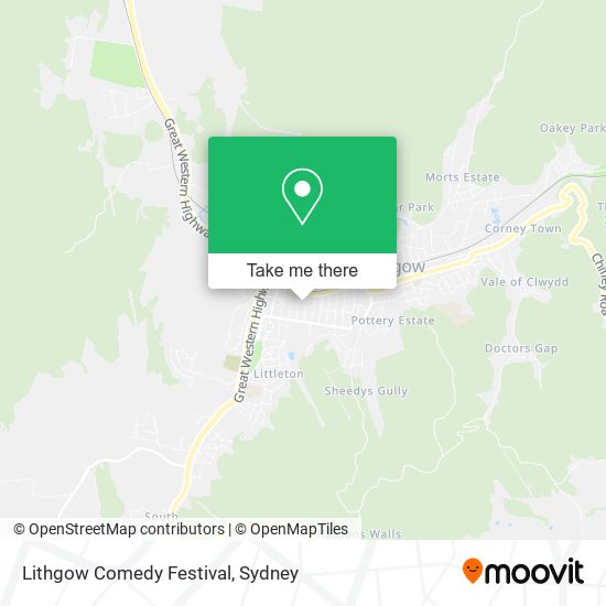 Mapa Lithgow Comedy Festival