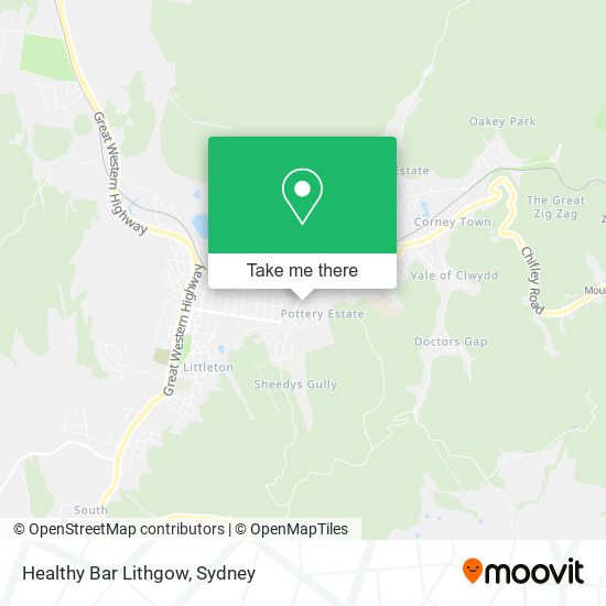 Healthy Bar Lithgow map