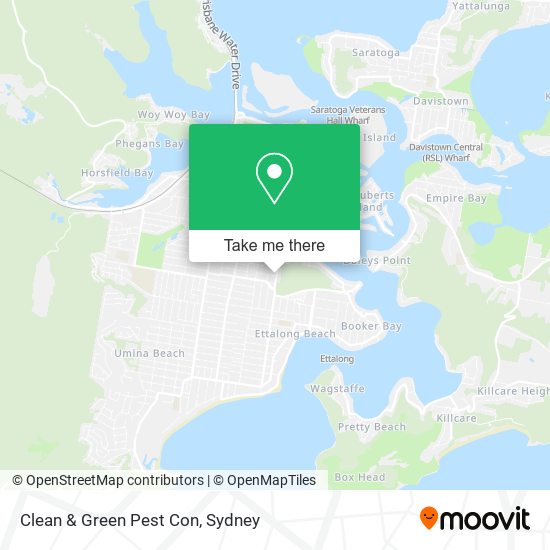 Clean & Green Pest Con map