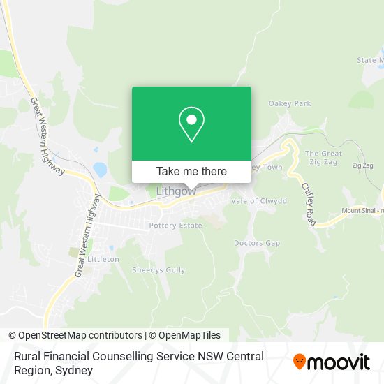 Mapa Rural Financial Counselling Service NSW Central Region