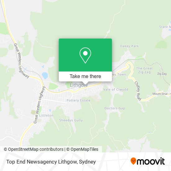 Top End Newsagency Lithgow map