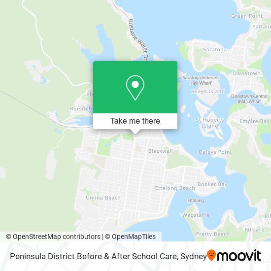 Peninsula District Before & After School Care map