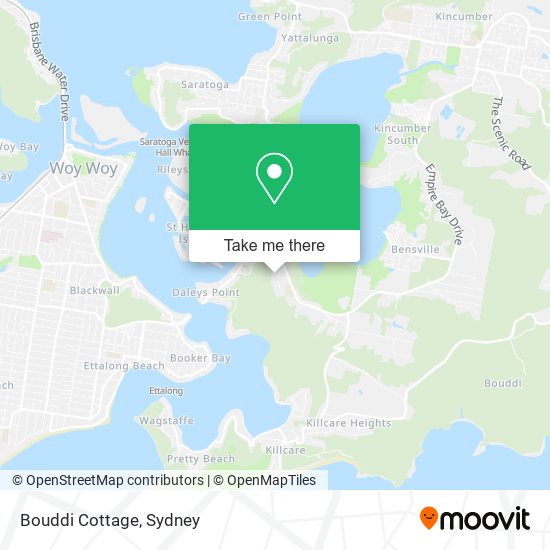 Bouddi Cottage map