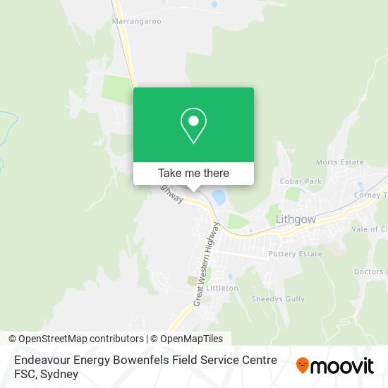 Mapa Endeavour Energy Bowenfels Field Service Centre FSC