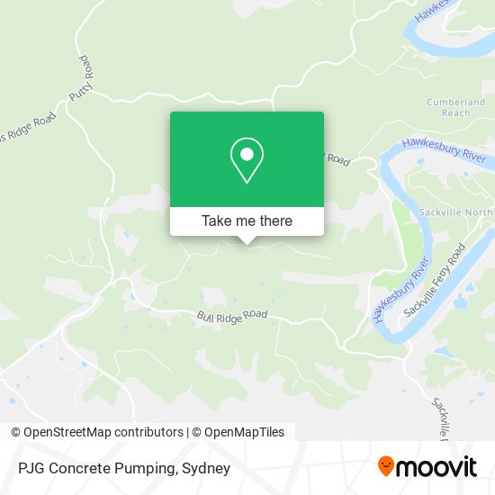 PJG Concrete Pumping map