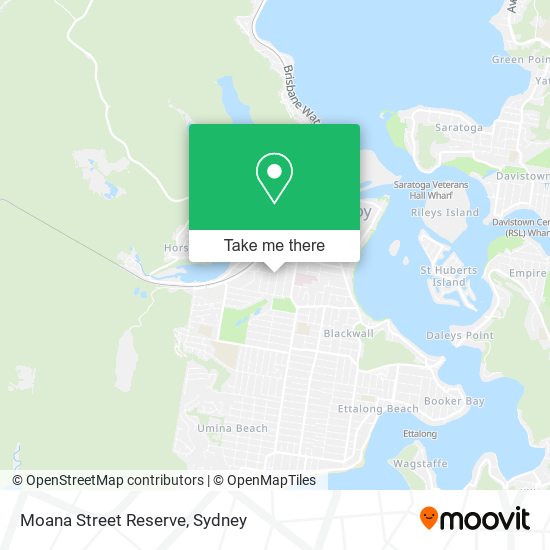 Moana Street Reserve map