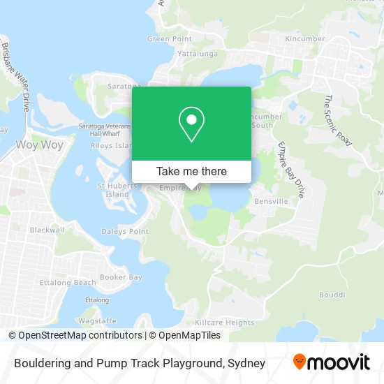 Bouldering and Pump Track Playground map