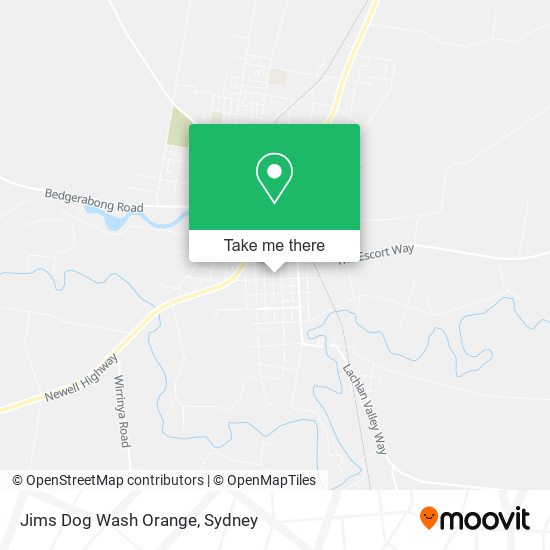 Mapa Jims Dog Wash Orange