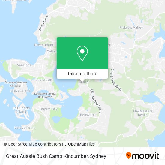 Mapa Great Aussie Bush Camp Kincumber