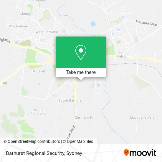 Mapa Bathurst Regional Security