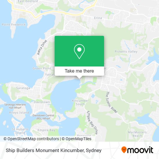 Ship Builders Monument Kincumber map