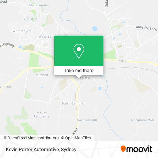 Mapa Kevin Porter Automotive