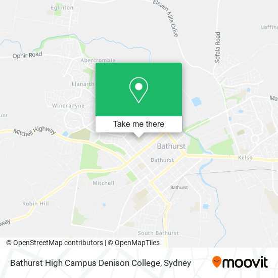 Mapa Bathurst High Campus Denison College