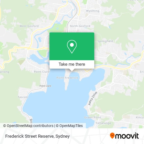 Frederick Street Reserve map