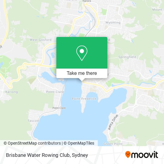 Mapa Brisbane Water Rowing Club