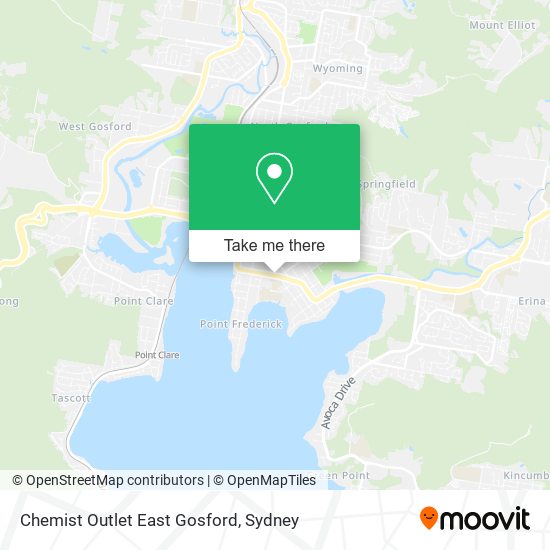 Mapa Chemist Outlet East Gosford