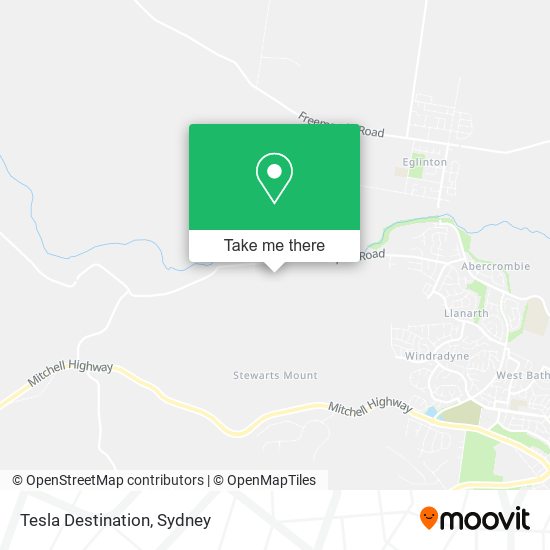 Tesla Destination map