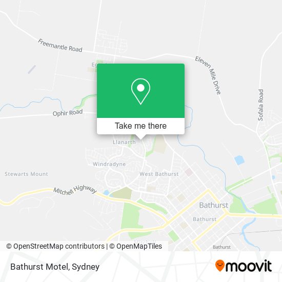 Bathurst Motel map